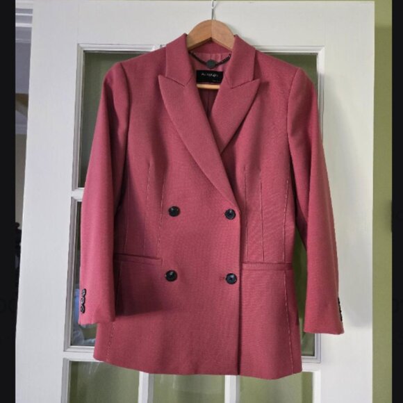 RARE Marks & Spencer Autograph Blazer and Trouser Suit in Dusty Pink XS - Picture 4 of 9